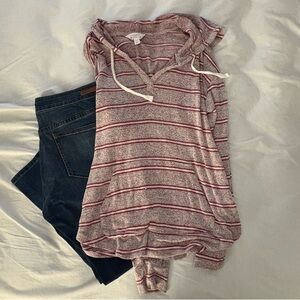 Market & Spruce Soft Striped Hoodie